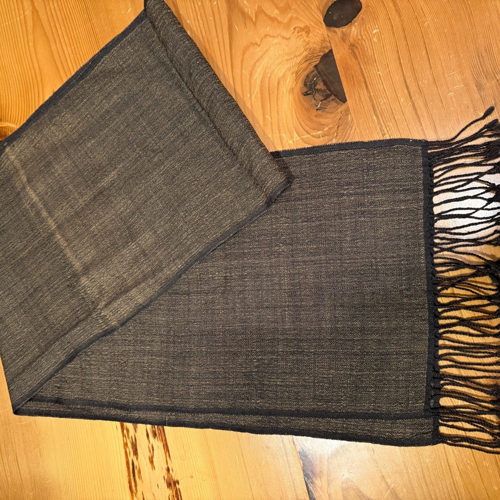 Avani Brown and Gray and black Men's Scarf, 💯 Wool. Made in the Himalayas.